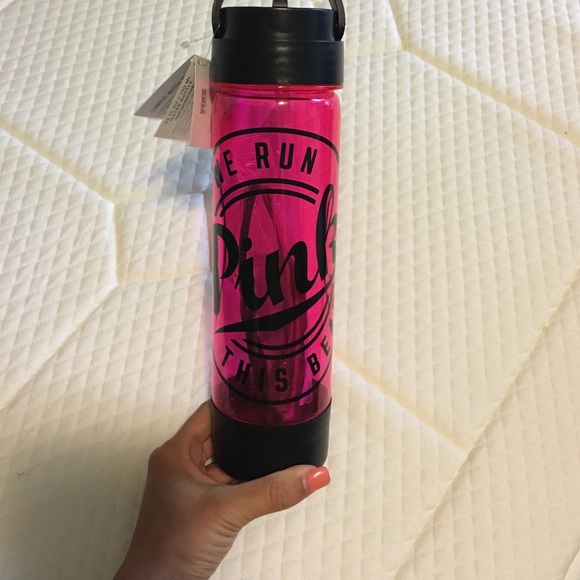 PINK water bottle with PINK glasses