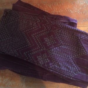Purple patterned Paige jeans