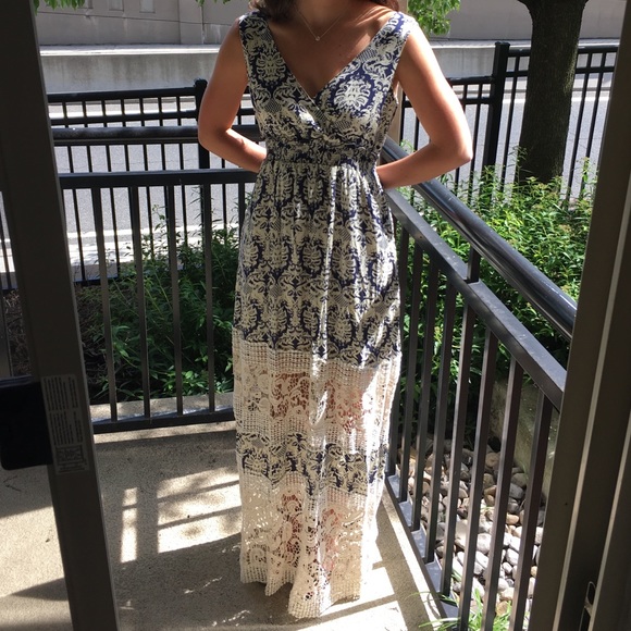 Sunday in Brooklyn Dresses & Skirts - Bohemian maxi sun dress with lace