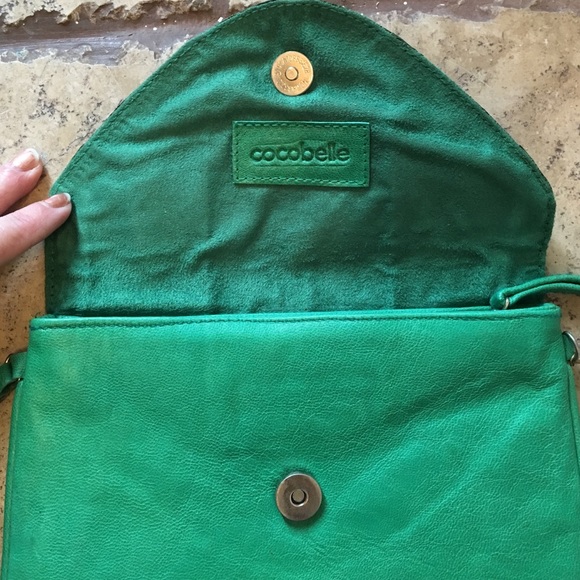 Cocobelle Emerald Fringe Clutch - Picture 2 of 4