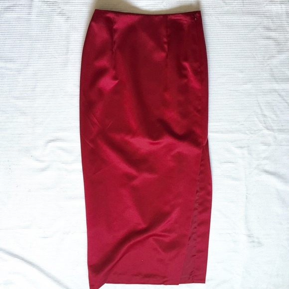 Ruby Red Nicole Miller Long Skirt with slit