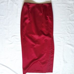 Ruby Red Nicole Miller Long Skirt with slit