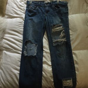 Hollister low rise ripped jeans