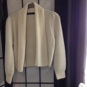 The Limited sparkle cream half sweater, size S