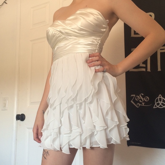 White Ruffled Dress