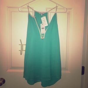 Naked zebra turquoise tank