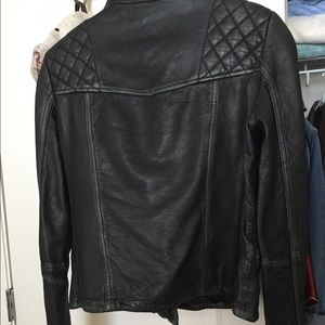 All Saints Leather Jacket : premium lamb leather.