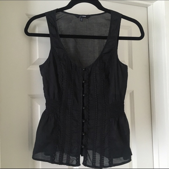 Express brick brack peplum top
