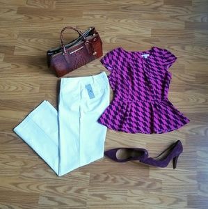 Cap sleeve peplum top