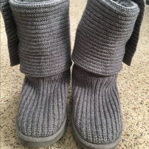 Grey knitted UGGs
