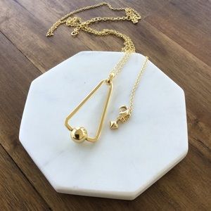 Rebecca Minkoff Gold Triangle Long Pendant