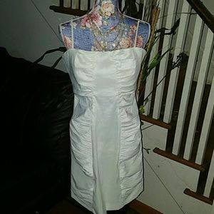 Ivory stretch bodycon cocktail strappy party dress