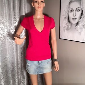 Maurice's hot pink sweater shirt