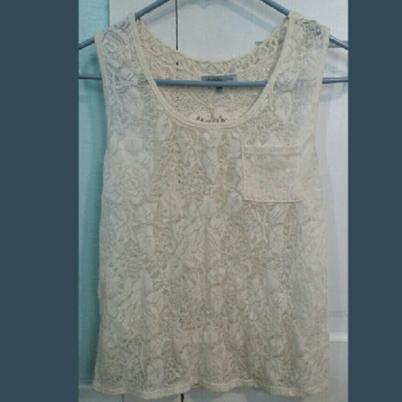 Lacy Creme Colored Top