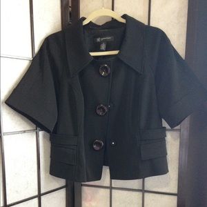 INC Macy's crop dressy black jacket, size M
