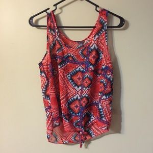 Tie front tank top