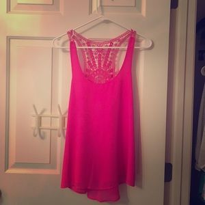 Hot pink naked zebra tank