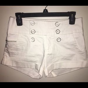White high waisted shorts