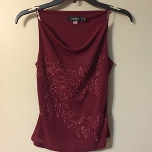 Dressy maroon tank