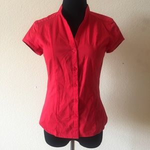 Red Button Up Shirt - Sz M