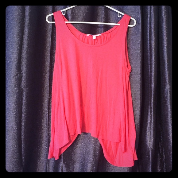 Coral crop top with open back! - Picture 1 of 2