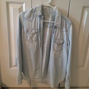 GAP denim chambray button down
