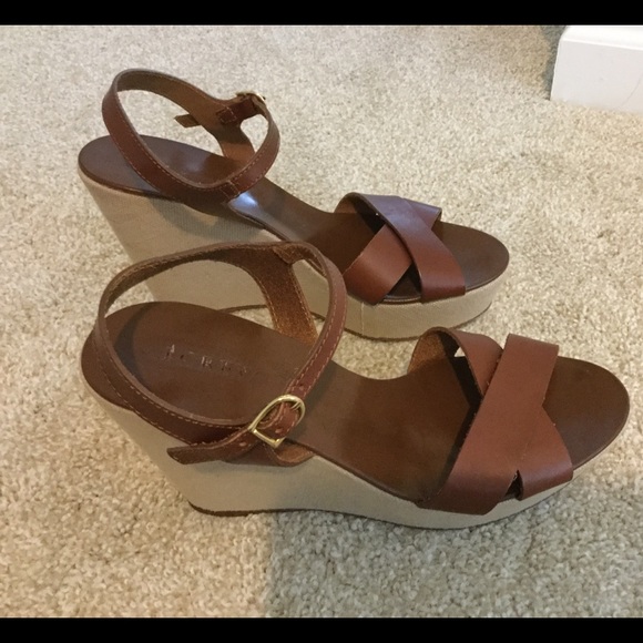 Made in Italy J. Crew Lila platform wedges.