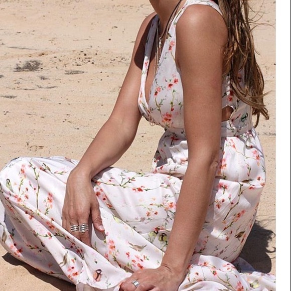 Zara Japanese print maxi dress
