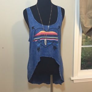 Hi-Lo bohemian crop top