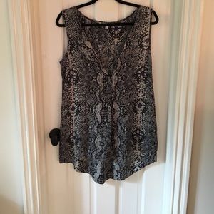 Snakeskin sleeveless blouse