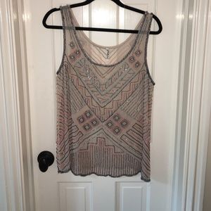 Beaded sleeveless top