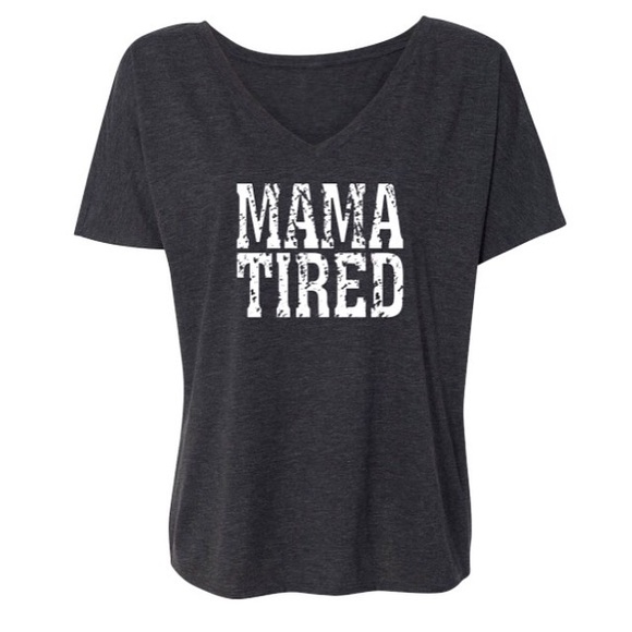 Price Drop!🆕Black T-Shirt 'MAMA TIRED' - Picture 4 of 4
