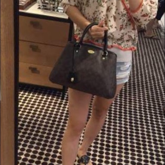 Coach Margot Carryall in Black/Brown Signature NWT - Picture 5 of 5