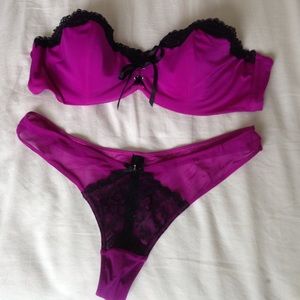 Strapless bra and panty set sexy 38D size large