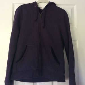 Purple full zip sweat jacket