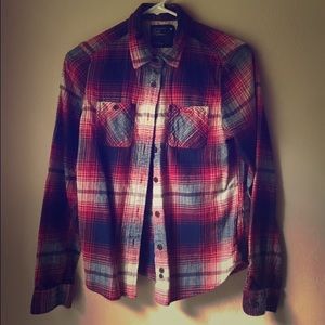 Flannel American eagle button down