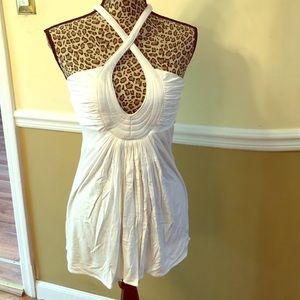 White Sky Top with leather detail