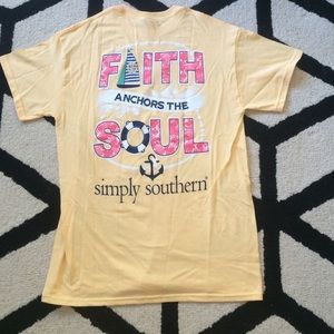 NWT "Faith Anchors the Soul" Simply Southern Shirt
