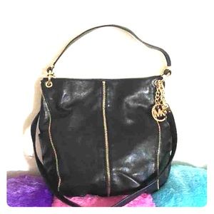 NWOT Michael Kors black leather bag or cross body