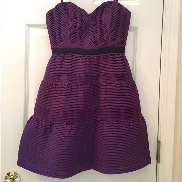 BCBG Strapless Pleated Dress - Picture 1 of 4