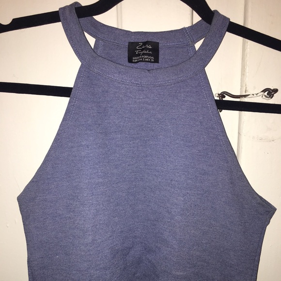 Zara size small blue crop top