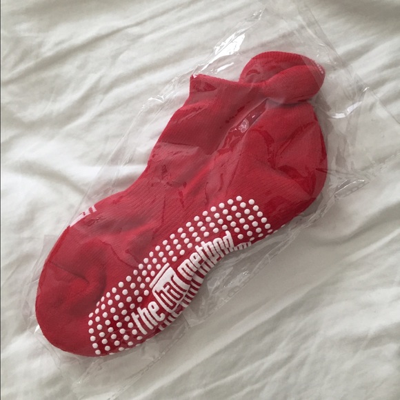 Bar Method Red Grippy Socks