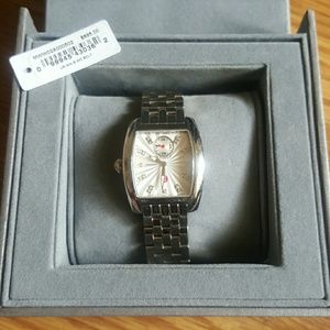 Michele Deco Silver and Bling Watch
