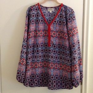 Women's braided trim tunic