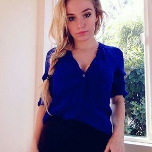 Pacsun Kirra Electric Lady Blue Blouse