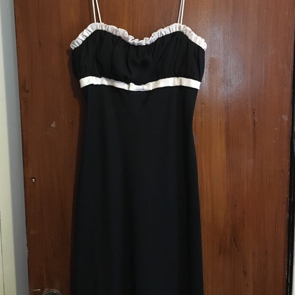 Simple black and white dress