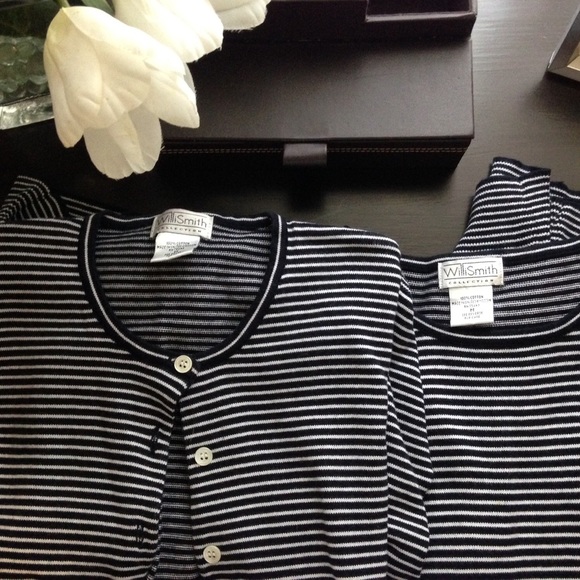 Willi Smith button down & crew neck sweater