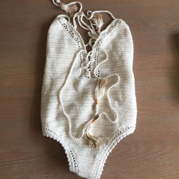 free people crochet swim suit