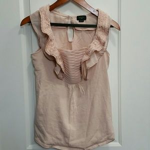 Beautiful blush pink Anthropologie Deletta top
