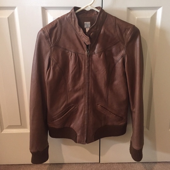 Aqua Jackets & Blazers - Aqua Leather Jacket